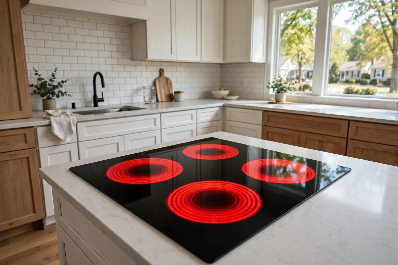 Cooktop Repair —  Striped-Heating Glass Cooktop in Carrington by Waldorf Appliance Repair