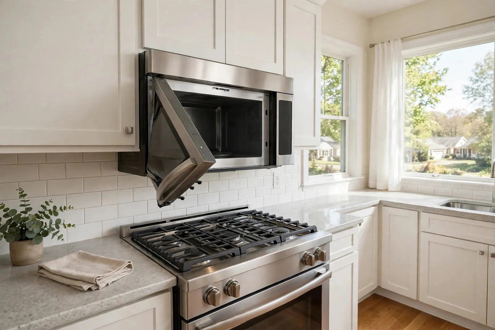 Before photo, Over-the-Range Microwave in Wakefield, by Waldorf Appliance Repair