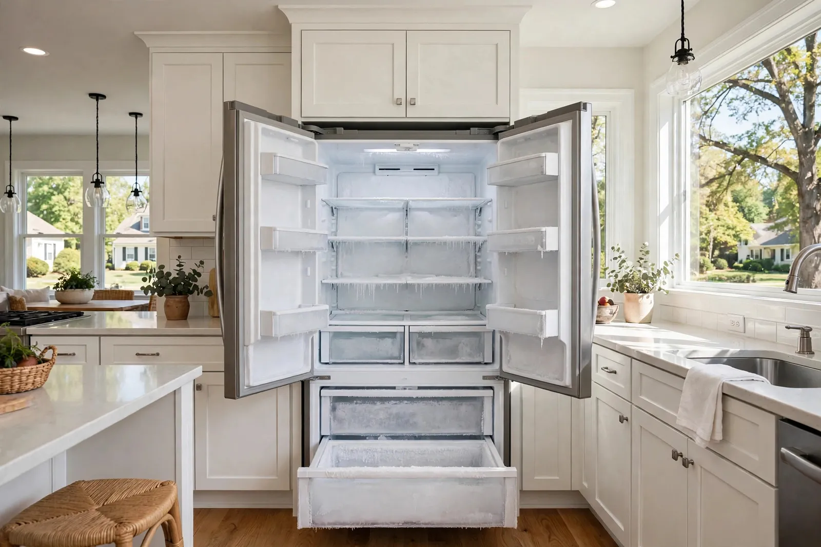 Before photo,  Samsung Refrigerator Fan and Defrost Drain in Wakefield, by Waldorf Appliance Repair
